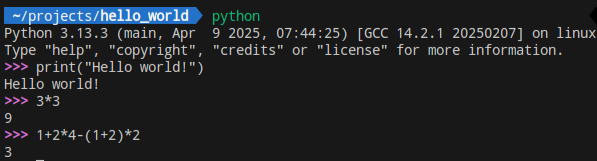 Python as calculator Python as calculator